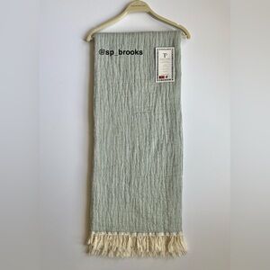 🎁Texteis Penedo Throw Blanket - Reversible Sea Green - Cotton - Made in Portugal